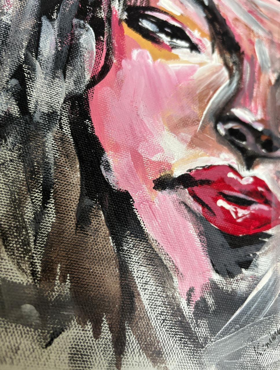 Bold Gaze – Hand-Painted Acrylic Canvas