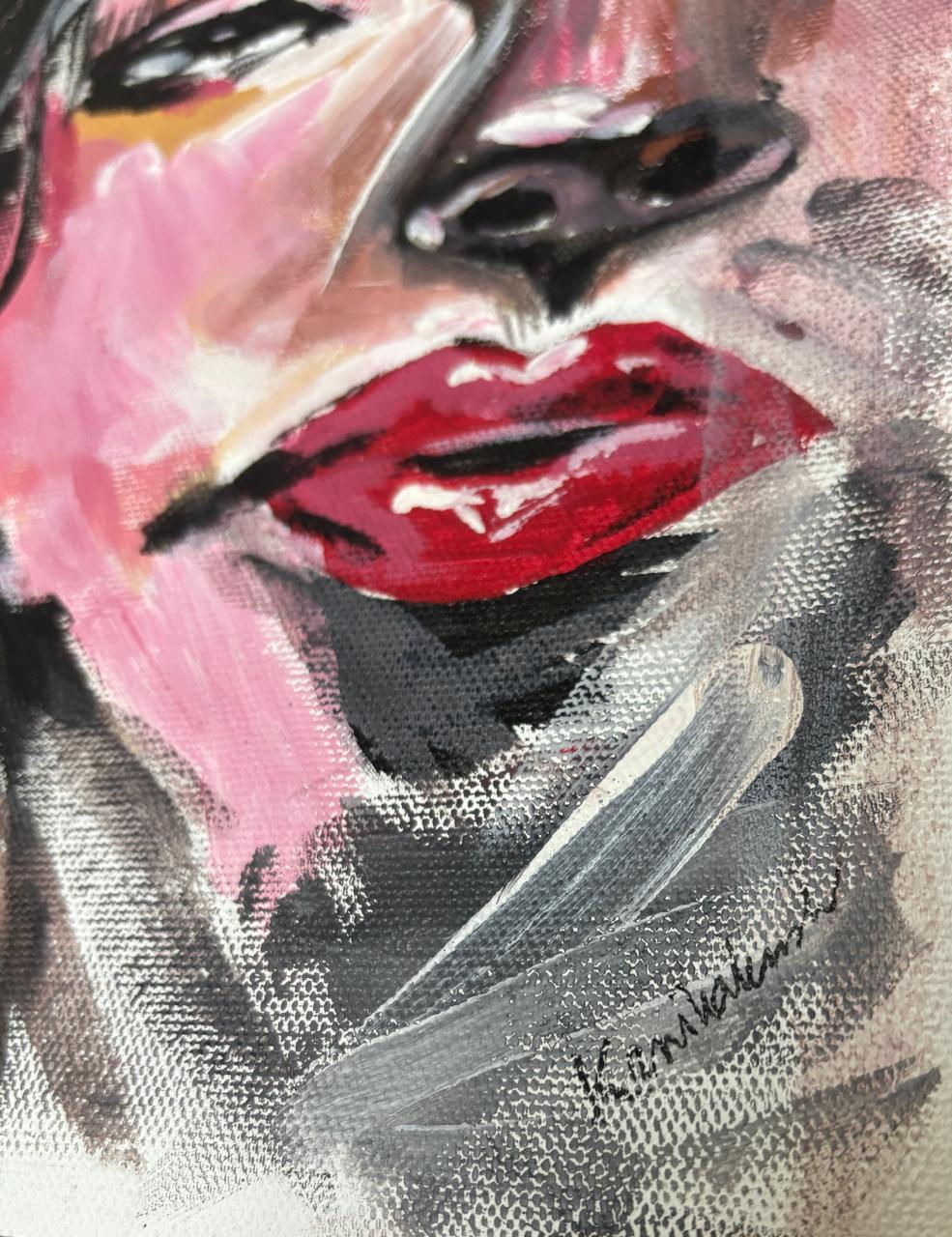 Bold Gaze – Hand-Painted Acrylic Canvas