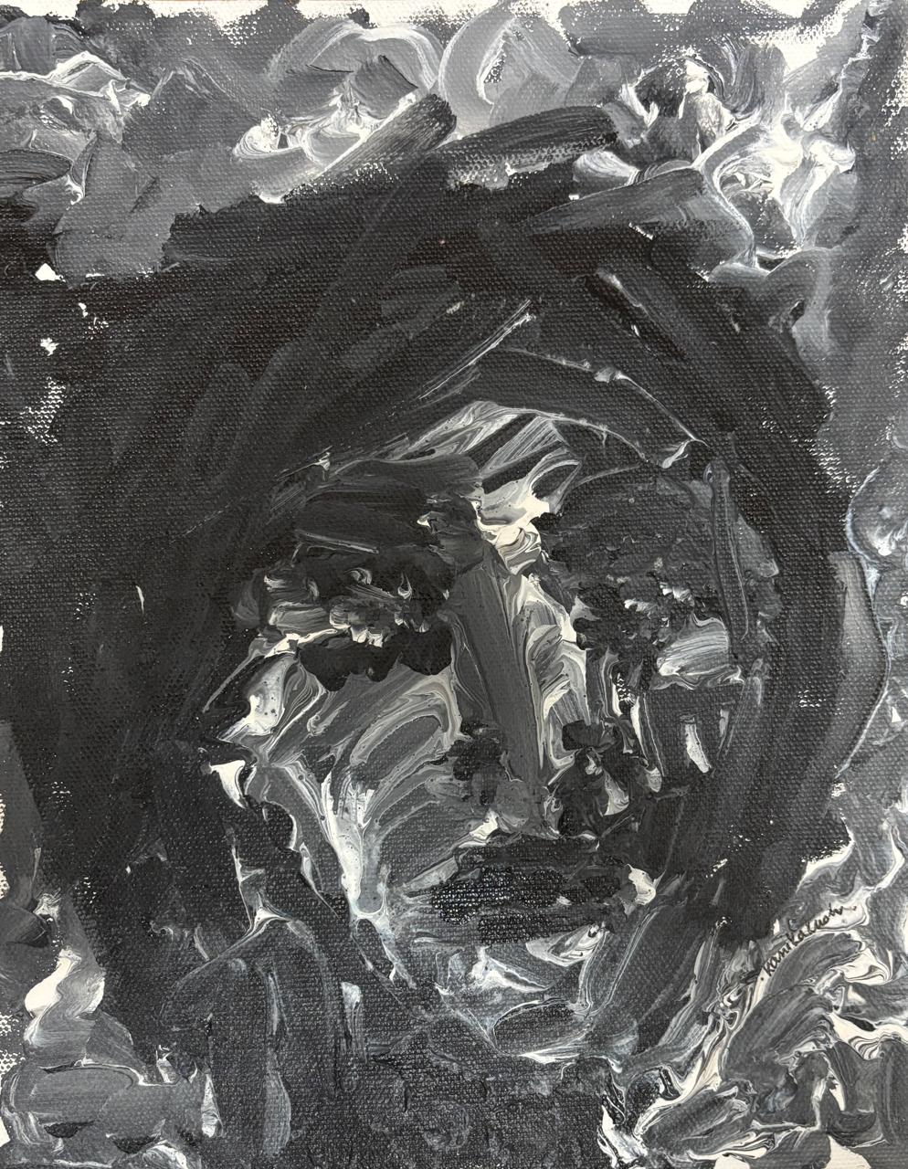 "Hidden Emotions" – Abstract Monochrome Acrylic on Canvas