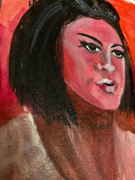 "Quiet Confidence" – Acrylic Portrait on Canvas