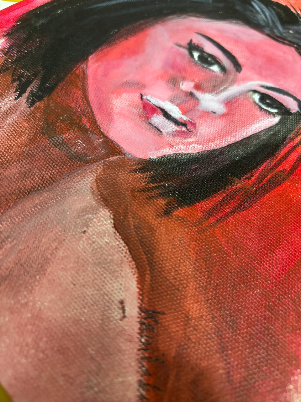 "Quiet Confidence" – Acrylic Portrait on Canvas