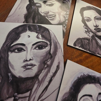 Black & White Bollywood Beauties Coasters.
