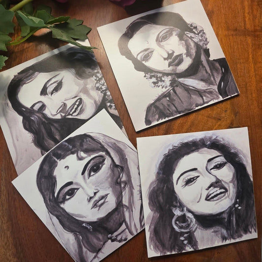 Black & White Bollywood Beauties Coasters.