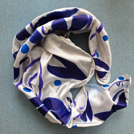 Blue flower scarves